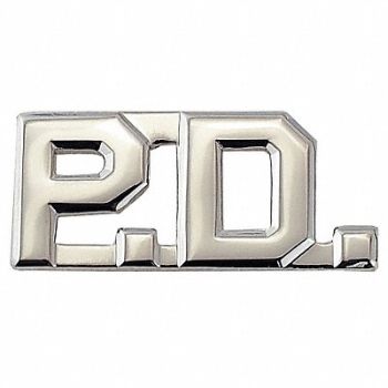 HEROS PRIDE Metal Rank Insignia P.D. Nickel PR, 24GT22