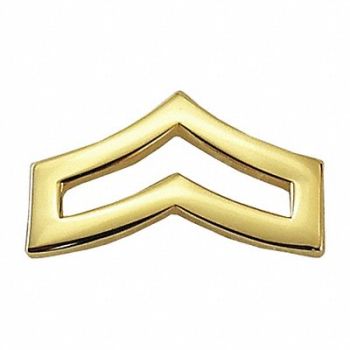 HEROS PRIDE Metal Rank Insignia CPL. Chevron Gold PR, 24GT33
