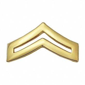 HEROS PRIDE Metal Rank Insignia CPL. Chevron Gold PR, 24GT49