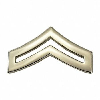 HEROS PRIDE Metal Rank Insignia CPL. Chevron Nckl PR, 24GT50