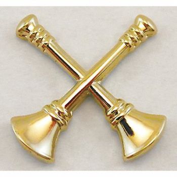 HEROS PRIDE Metal Rank Insignia Fire Bugles Gold PR, 24GT77
