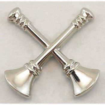 HEROS PRIDE Metal Rank Insignia Fire Bugles Nckl PR, 24GT78