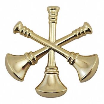 HEROS PRIDE Metal Rank Insignia Fire Bugles Gold PR, 24GT79