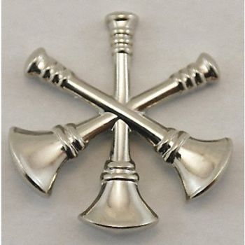 HEROS PRIDE Metal Rank Insignia Fire Bugles Nckl PR, 24GT80