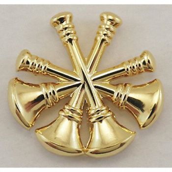 HEROS PRIDE Metal Rank Insignia Fire Bugles Gold PR, 24GT81