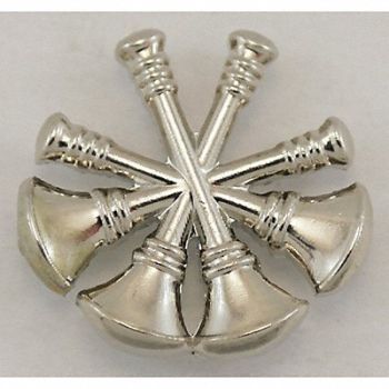 HEROS PRIDE Metal Rank Insignia Fire Bugles Nckl PR, 24GT82