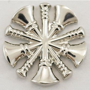 HEROS PRIDE Metal Rank Insignia Fire Bugles Nckl PR, 24GT84