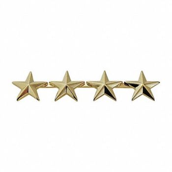 HEROS PRIDE Metal RnkInsignia Four 5/8 Stars Gold PR, 24GT94