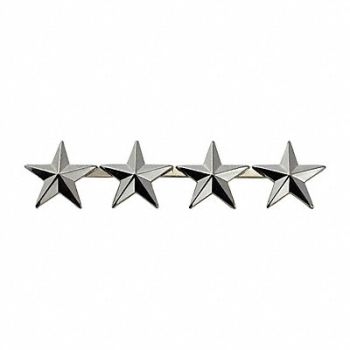HEROS PRIDE Metal RnkInsignia Four 5/8 Stars Nckl PR, 24GT95