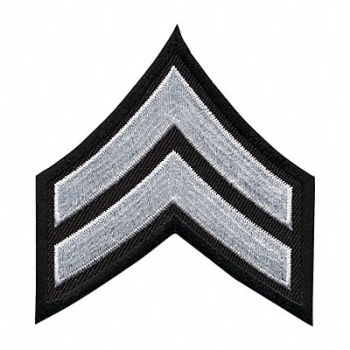 HEROS PRIDE Embroidered Patch CPL White on Black PR, 24GT96