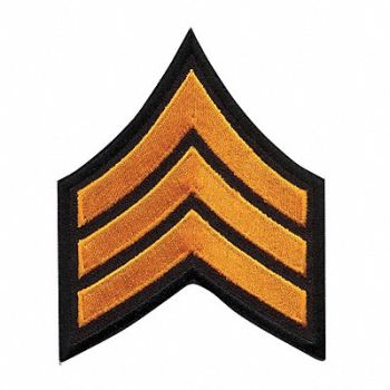 HEROS PRIDE Embroidered Patch SGT Dark Gold/Black PR, 24GU05