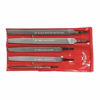 NICHOLSON File Set Half Round Bastrd Smooth Cut, 24H182
