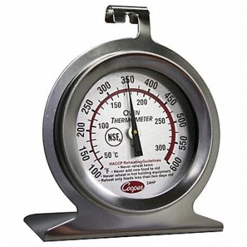 COOPER ATKINS Food Srvc Thermometer Oven 100 to 600 F, 3LRD1