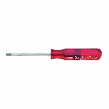 XCELITE 1/8Inx3In Round Pocket Clip Screwdriver, 24J627