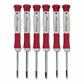 XCELITE 6Piece Precision Torx Screwdriver, 24J686
