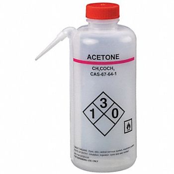 LAB SAFETY SUPPLY Wash Bottle 750mL Integrated Spout PK2, 24J878