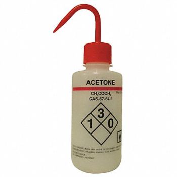 LAB SAFETY SUPPLY Wash Bottle 500mL Standard Spout PK6, 24J880