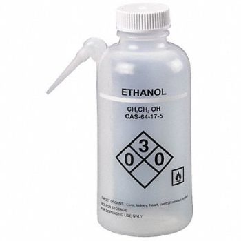 LAB SAFETY SUPPLY Wash Bottle 500mL Integrated Spout PK4, 24J881