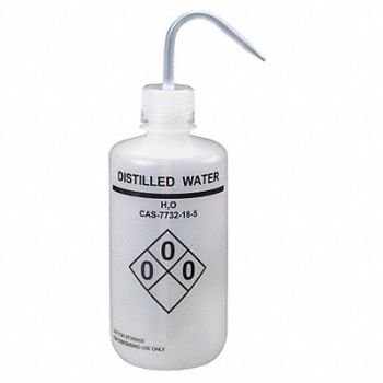 LAB SAFETY SUPPLY Wash Bottle 1000mL Standard Spout PK4, 24J893
