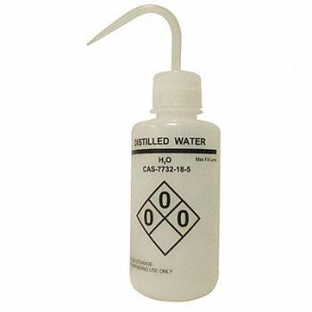 LAB SAFETY SUPPLY Wash Bottle 500mL Standard Spout PK6, 24J894
