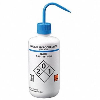 LAB SAFETY SUPPLY Wash Bottle 1000mL Standard Spout PK4, 24J897