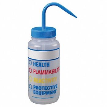 LAB SAFETY SUPPLY Wash Bottle 500mL Standard Spout PK6, 24J902