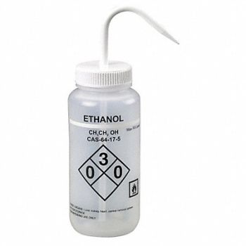 LAB SAFETY SUPPLY Wash Bottle 500mL Standard Spout PK6, 24J905