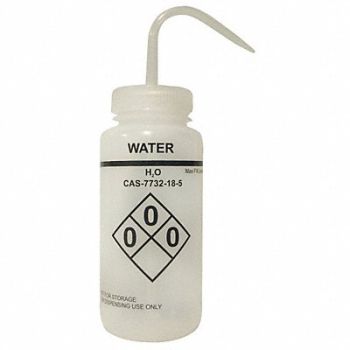 LAB SAFETY SUPPLY Wash Bottle 500mL Standard Spout PK6, 24J906