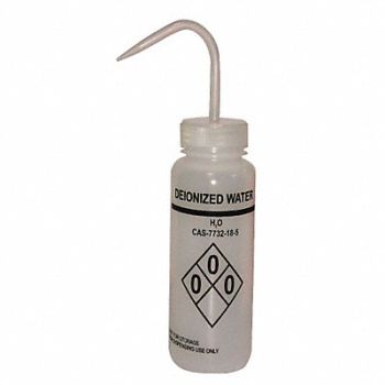 LAB SAFETY SUPPLY Wash Bottle 500mL Standard Spout PK6, 24J909