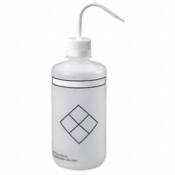 LAB SAFETY SUPPLY Wash Bottle 1000mL Standard Spout PK4, 24J917