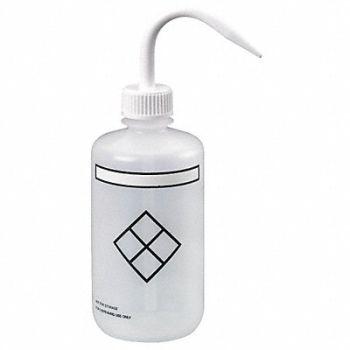 LAB SAFETY SUPPLY Wash Bottle 250mL Standard Spout PK6, 24J918