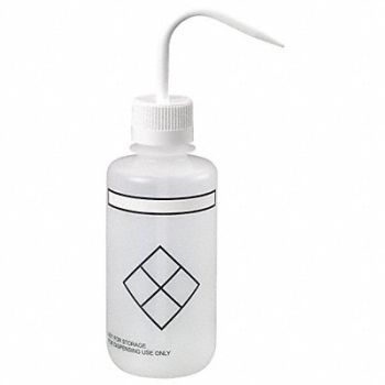 LAB SAFETY SUPPLY Wash Bottle 500mL Standard Spout PK6, 24J919