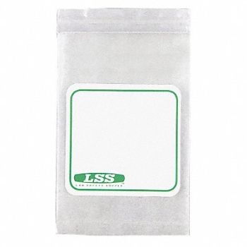 LAB SAFETY SUPPLY Write-On Clear Sampling Bag PK500, 24J932