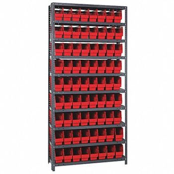 QUANTUM STORAGE SYSTEMS G6986 Bin Shlvng 12inx75inx36in Red, 24K021