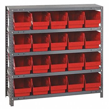 QUANTUM STORAGE SYSTEMS G6983 Bin Shlvng 12inx39inx36in Red, 24K026