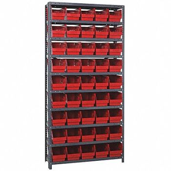 QUANTUM STORAGE SYSTEMS G6995 Bin Shlvng 18inx75inx36in Red, 24K030