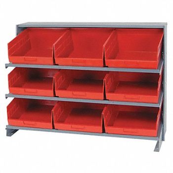 QUANTUM STORAGE SYSTEMS G7015 Bench Pick Rack 12x27x36in Red, 24K040