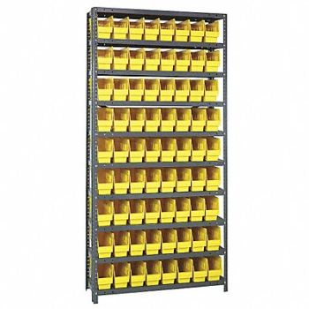 QUANTUM STORAGE SYSTEMS G6986 Bin Shlvng 12inx75inx36in Yellow, 24K049