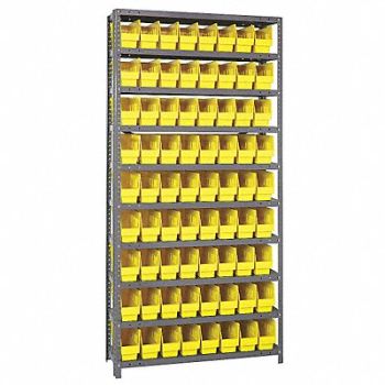 QUANTUM STORAGE SYSTEMS G6994 Bin Shlvng 18inx75inx36in Yellow, 24K057