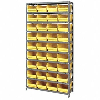 QUANTUM STORAGE SYSTEMS G6996 Bin Shlvng 18inx75inx36in Yellow, 24K059