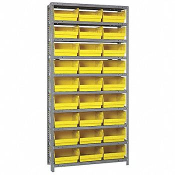QUANTUM STORAGE SYSTEMS G6997 Bin Shlvng 18inx75inx36in Yellow, 24K060