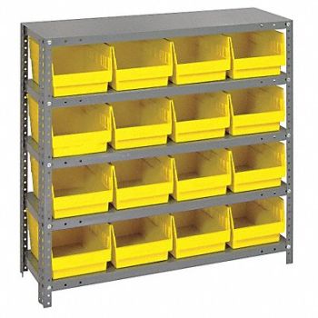 QUANTUM STORAGE SYSTEMS G6992 Bin Shlvng 18inx39inx36in Yellow, 24K063