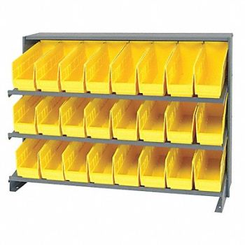 QUANTUM STORAGE SYSTEMS G7012 Bench Pick Rack 12x27x36in Yellow, 24K065