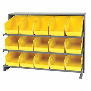 QUANTUM STORAGE SYSTEMS G7013 Bench Pick Rack 12x27x36in Yellow, 24K066