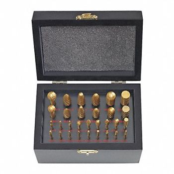 INGERSOLL RAND Carbide Burrs Set Coated Carbide, 24K092