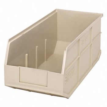 QUANTUM STORAGE SYSTEMS G7049 Shelf Bin Ivory Polypropylene 7 in, 24K157