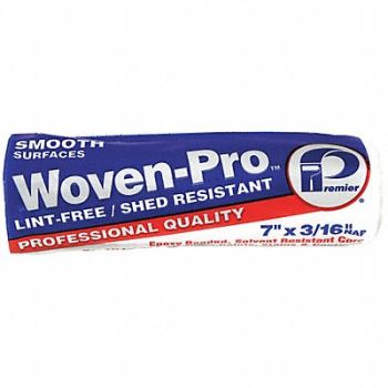 PREMIER Paint Roller Cover 7 L 3/16 Nap Woven, 24K670
