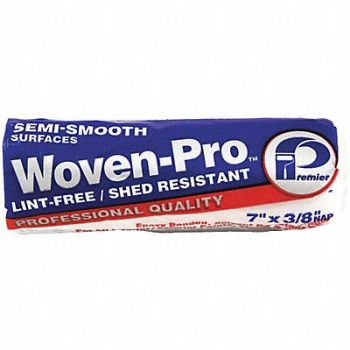 PREMIER Paint Roller Cover 7 L 3/8 Nap Woven, 24K671