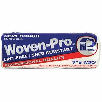 PREMIER Paint Roller Cover 7 L 1/2 Nap Woven, 24K672