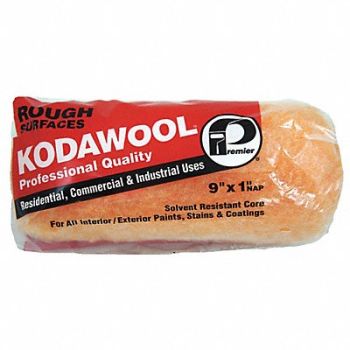 PREMIER Roller Cover 9 L 1 Nap Polyester/Wool, 24K676